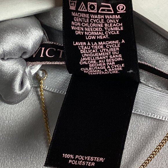 Victoria's Secret Short Robe Silver Gray M/L - Picture 5 of 9